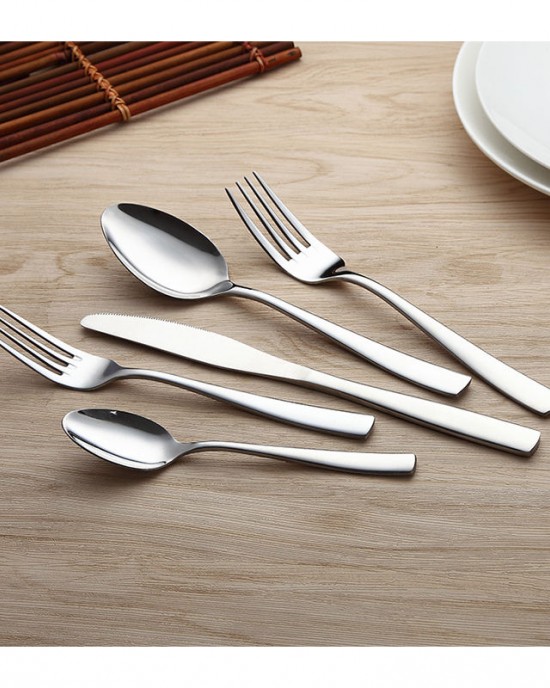 Wholesale Cutlery Set Stainless Steel Silver 18/10 Knife Fork And Spoon Flatware Set For Restaurant