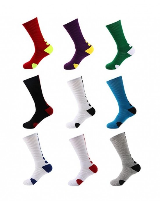 Wholesale Elite Athletic Half Cushioned Cotton Basketball Mens Crew Sports Socks