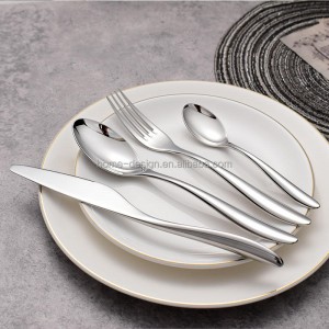 High Quality 18/10 Stainless Steel Cutlery Business Gifts Vertical Table Knife Fork Spoon for Restaurant Silver Tableware Set