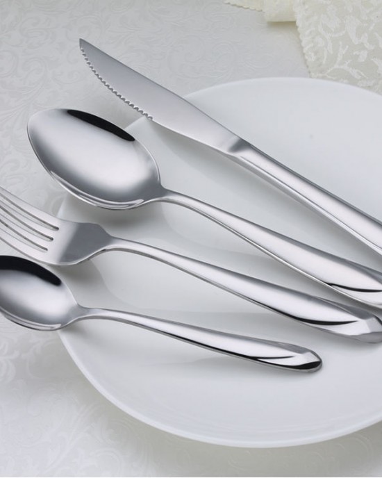 Royal Dinner Silver Spoon Fork Stainless Steel Cutlery Couple Cutlery.