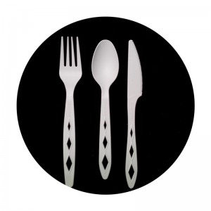 China Factory Wholesales Eco Biodegradable Pla Cutlery Set Includes Spoon Fork Knife