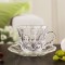 145ml 4.9oz DELI Wholesale Vintage Luxury Glass Clear Modern Tea Cup with Handle