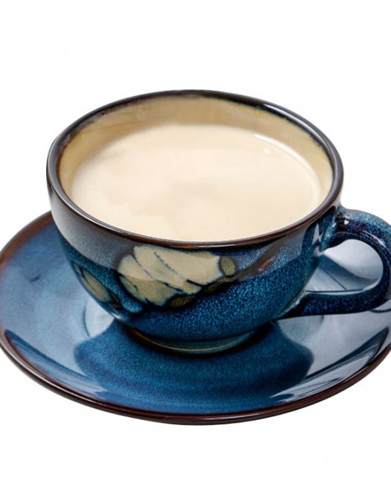 Microwave & Dishwasher Safe for Kiln-Glazed 250ml Ceramic Coffee Cup and Saucer Set Coffee or Afternoon Tea