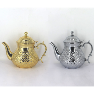 Luxury Stainless Steel Moroccan Tea Pot Hotel Restaurant Catering Serving Teapot Coffee Kettle Luxury Gift Arab Kettle