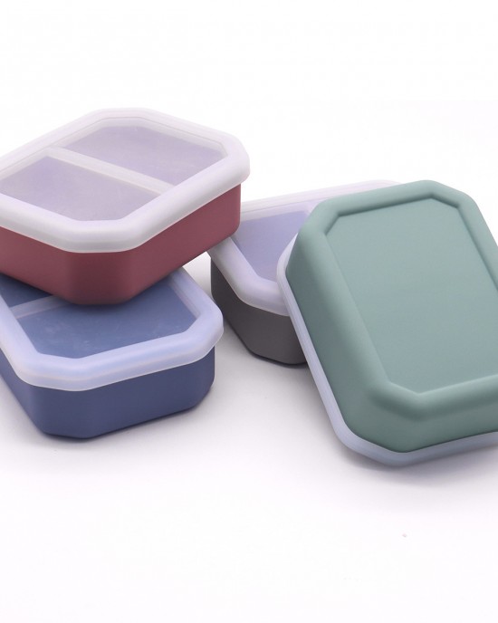 Food Grade Silicone Food Storage Container Leak Proof Children Silicone Lunch Box Bpa Free Bento Lunch Box for pet