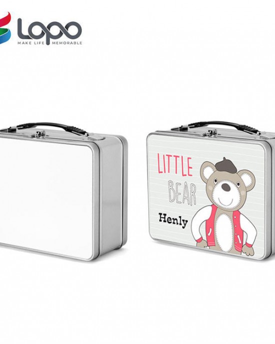 Wholesale Blank Diy Personalized Rectangular Portable Heated Reusable Blank Sublimation Metal Tin Lunch Box With Aluminum Sheet