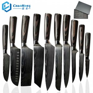 Japanese Kitchen Chef Knife Set Stainless Steel Sharpness Utility Cuchillos Butcher Utility Knife For Kitchen Use