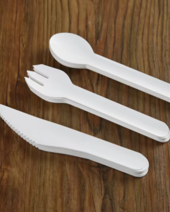 Utensils Set Knife Fork Spoon Biodegradable Paper Cutlery