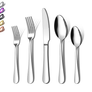 Restaurant Knife Fork Spoon Cubiertos Acero Inox Gold Flatware Set for Wedding Hotel Cutlery Set Stainless Steel Silverware Set