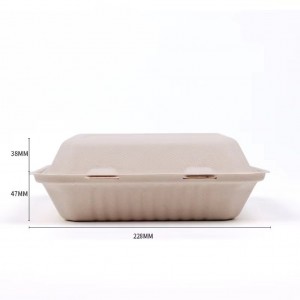 Manufacture Wholesale 9 Inch Clamshell Containers Biodegradable Food Container Lunch Box