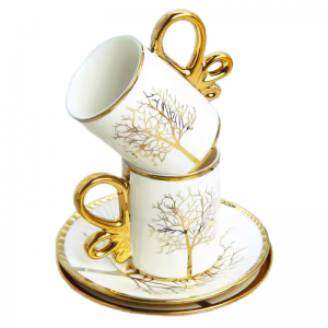 European High Grade Ceramic Coffee Cup Saucer Set Light Luxury Porcelain Drinkware For Afternoon Tea High Value Exquisite Design