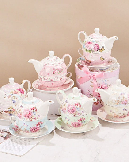 Tea Sets Drinkware Type Wholesale Ceramic Teapot for One Set Wholesale Tea Kettle Teapot and Cup in One