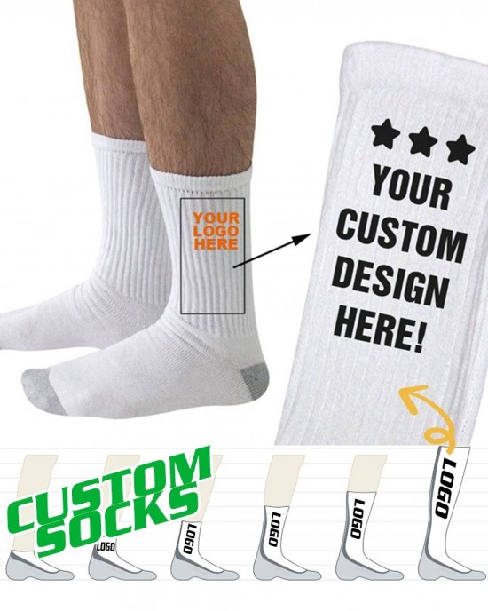 Sport Athletic Unisex Sock Custom Design Logo Gym Sock Customized Knitted Athletic Crew Socks