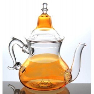 Handmade glass moroccan teapot glass teaware with customized logo and package