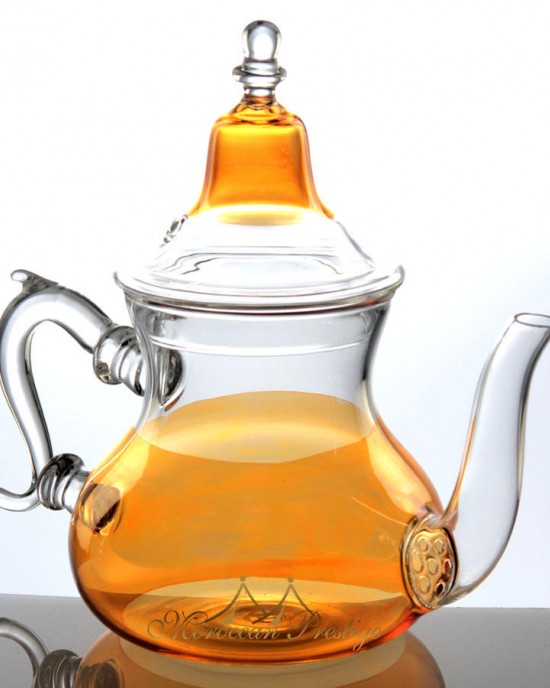 Handmade glass moroccan teapot glass teaware with customized logo and package