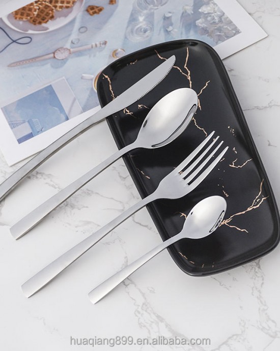 Banquet Restaurant Stainless Steel Cutlery Set Knife and Fork Spoon Set Kitchen Utensil Travel Flatware Set