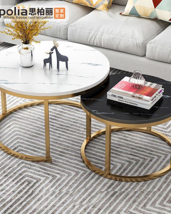 Modern Nordic Coffee Table Living Room Simple Tea Table Set Small Light Luxury Apartment Table White Black