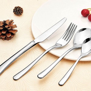 Light four-piece set High quality thickened stainless steel steak knife, fork and spoon European Western tableware