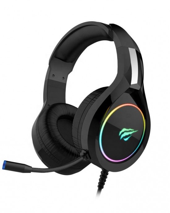 H2232D Havit 3.5MM Over-ear Headphone Headband Wired Auriculares Gamer Rgb Headset Headphones Gaming With Detachable Microphone