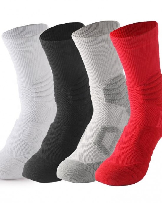 Men's Tennis & Basketball Grip Socks High Quality Printed Logo Crew High for Spring Season Adults Wholesale