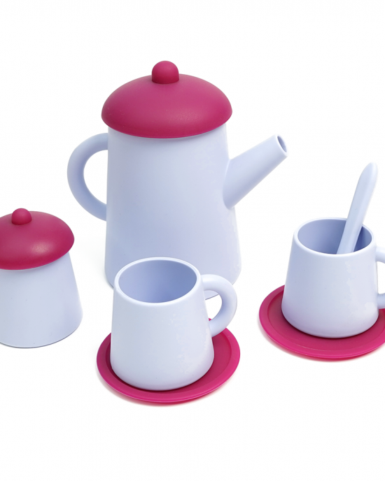 Silicone Tea Set Toy Coffee Set Kids Pretend Play Toy Tableware Amusing Kitchen Sets Toys Silicone Teacup