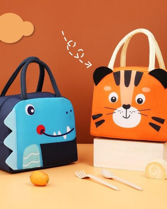 Cute Lunch Bag Cartoon Bento Box Bag Small Thermal Insulated Pouch For Kids Child School Snacks Lunch Box Container Tote Handbag